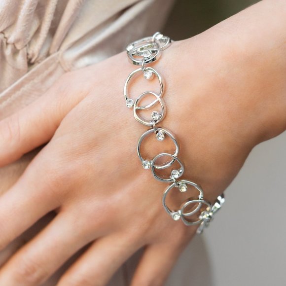 paparazzi Jewelry - The Universe Revolves Around Me - White Bracelet
